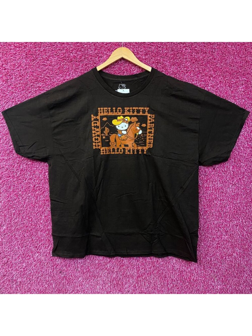 Sanrio Hello Kitty Desert Rodeo Howdy Partner Cute Graphic T-Shirt 2XL